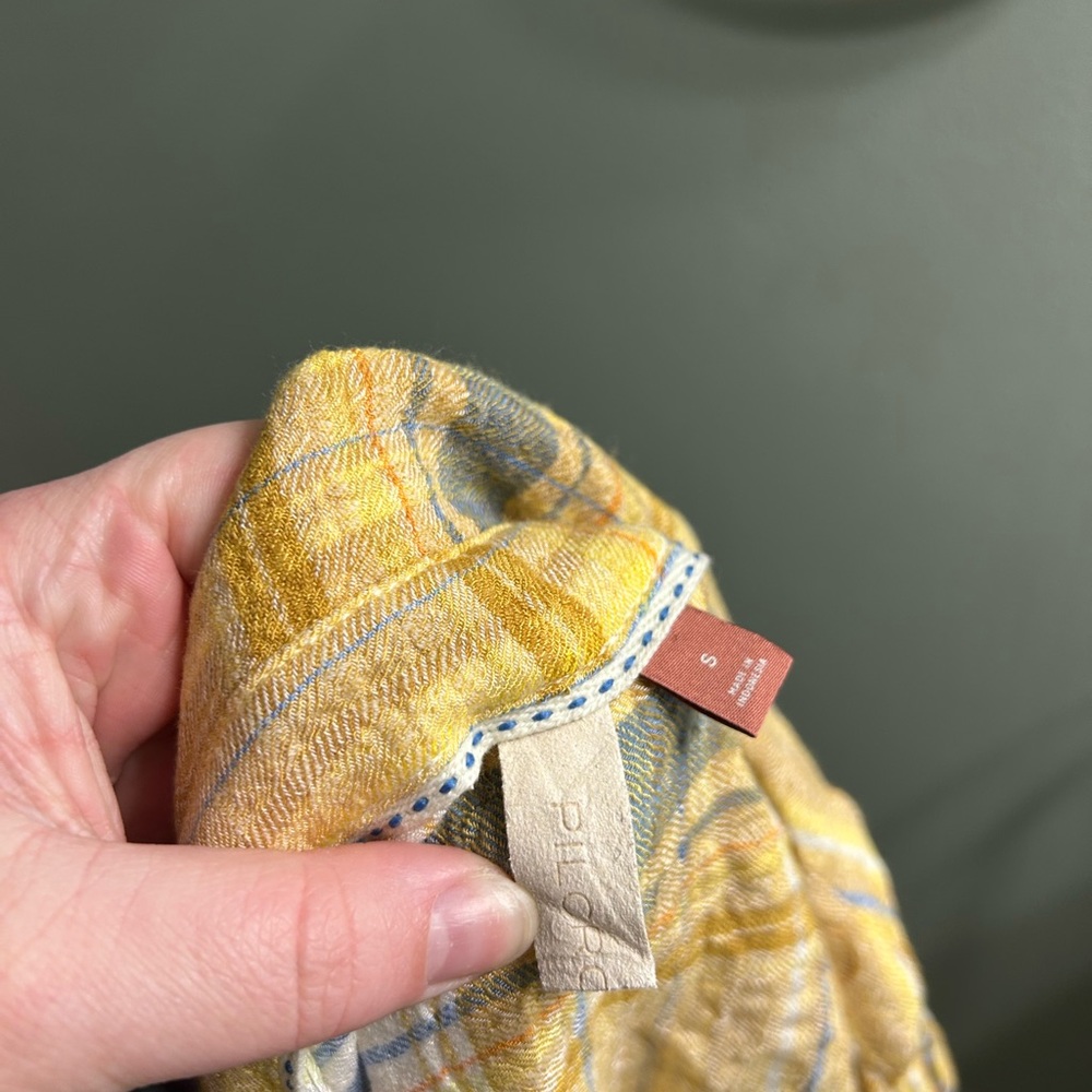 Pilcro for Anthropologie Side-Slit Maxi Tunic Buttondown Neutral Motif textured - Picture 5 of 11
